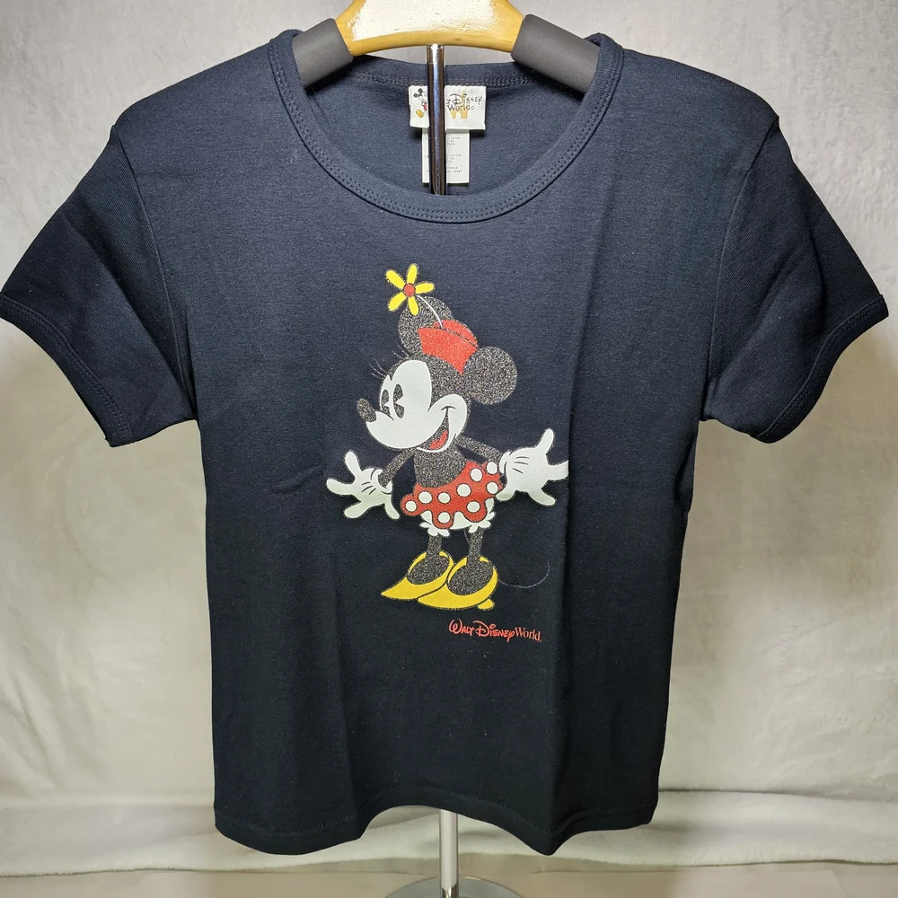 Walt Disney World Minnie Mouse Graphic Tee‎ T-Shirt Black